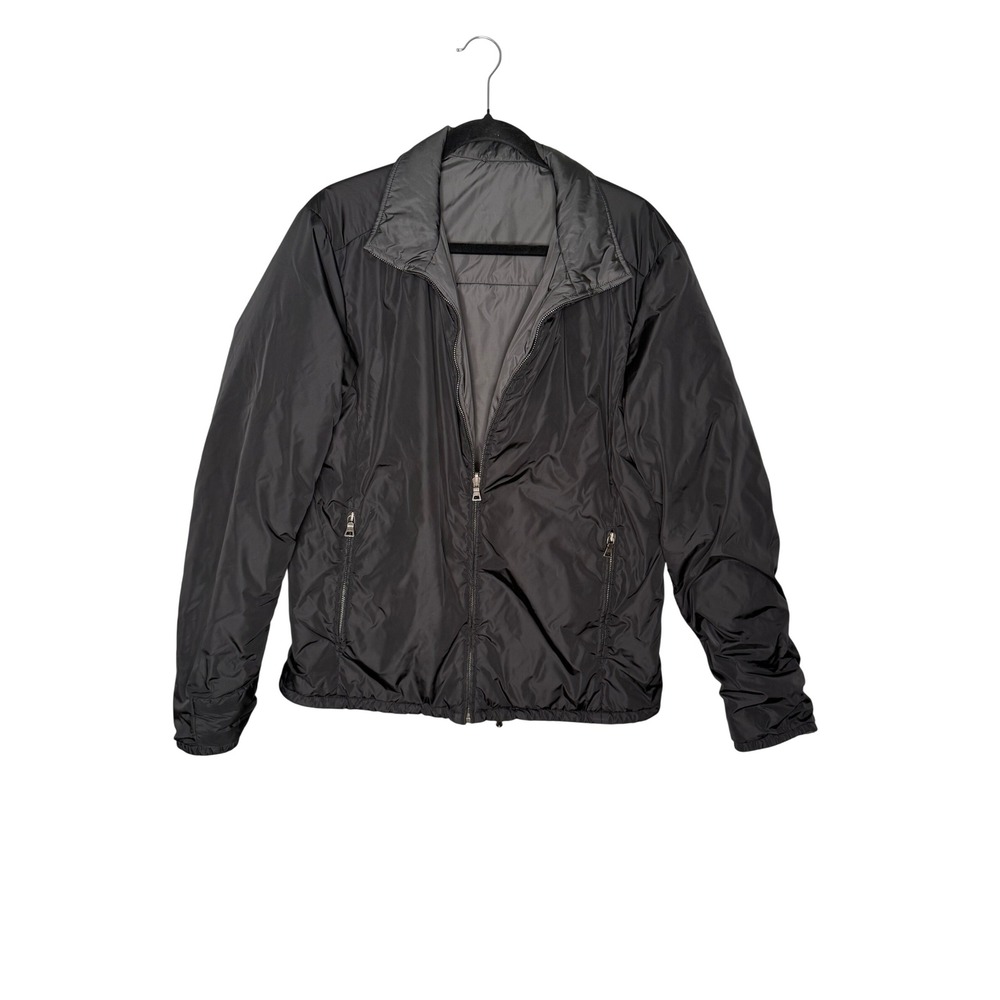 Prada Sport‎ SGA753 Puffer Jacket Mens 52 Black Excellent Linea Rossa Nylon
